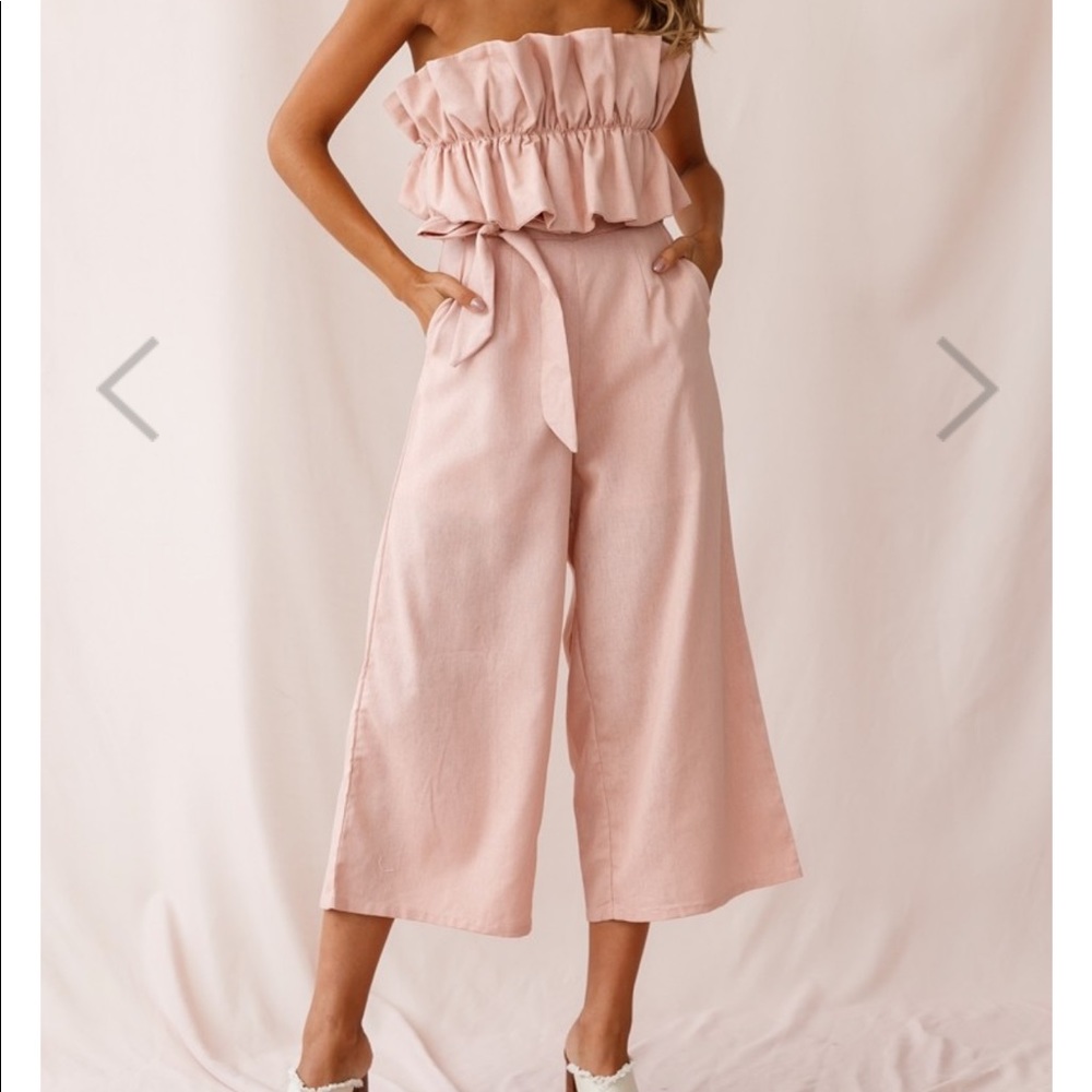 Selfie Leslie blush jumpsuit